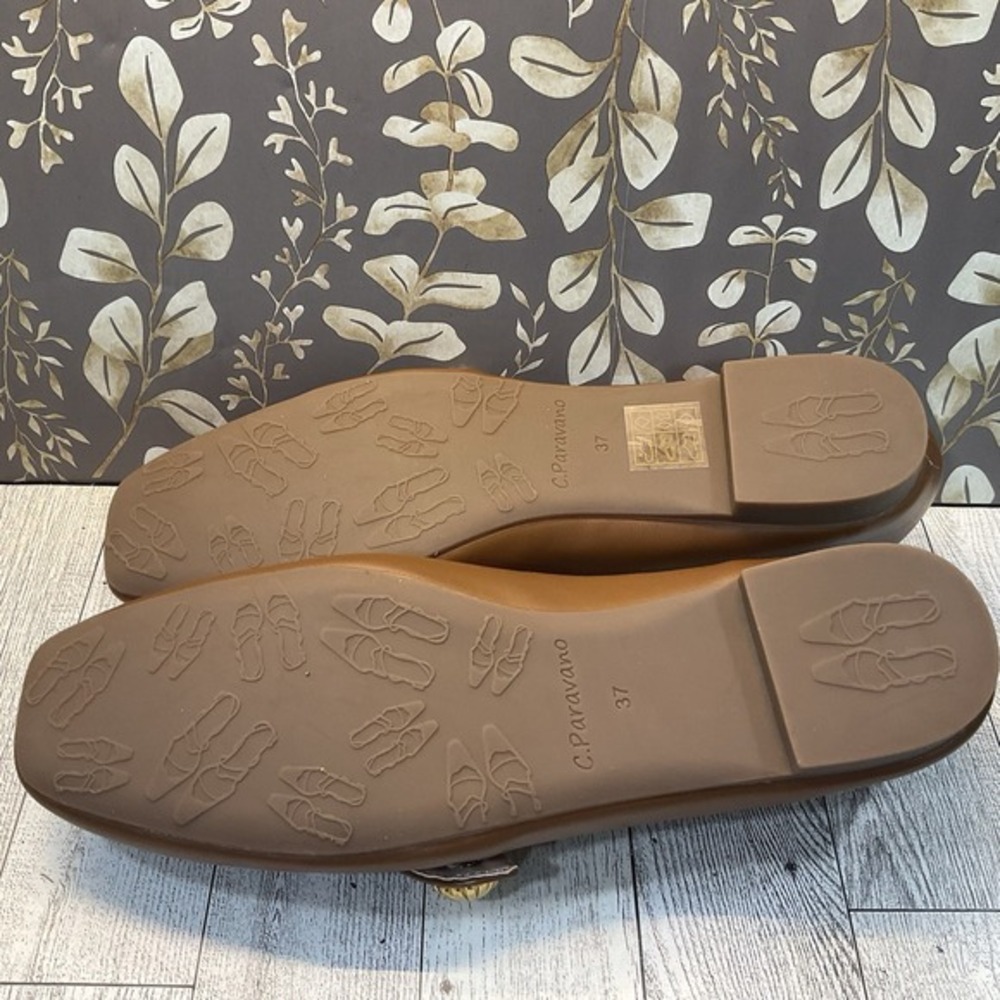 C. Paravano Brown Mary Jane Style Ballet Slippers Size 37 - Picture 6 of 6